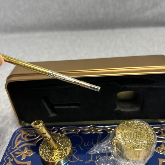 Storybook Cosmetics Quill & Ink Eyeliner Set NEW in Tin - Black with Tools - Picture 9 of 16